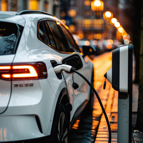 Electric vehicle charging power supply connecting to recharge battery for optimal performance